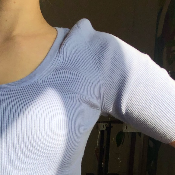 Blue Ribbed Top - Picture 5 of 6